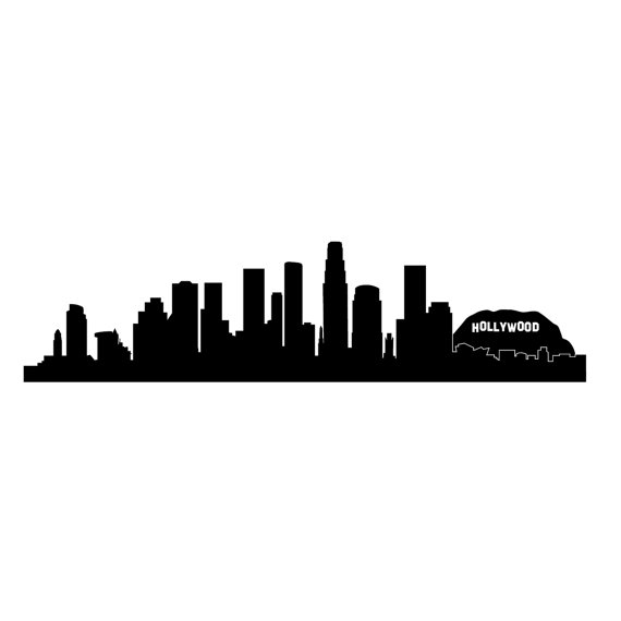 570x570 Los Angeles La Hollywood City Skyline Silhouette