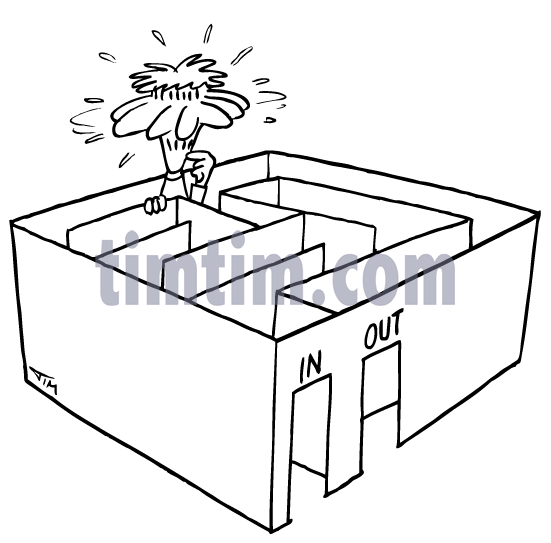 551x543 Free Drawing Of Maze Man Bw From The Category Business Computers