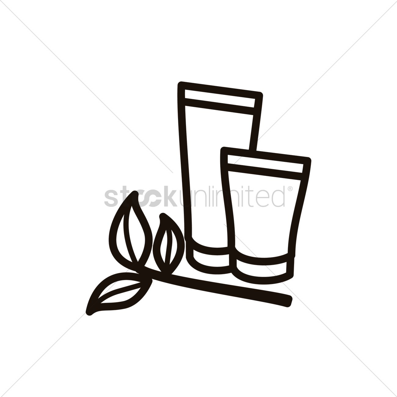 1300x1300 Spa Lotion Tubes Vector Image