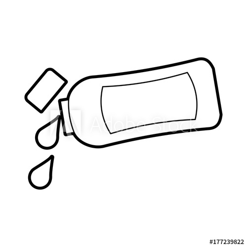 500x500 shampoo plastic bottle lotion or shower gel template design vector