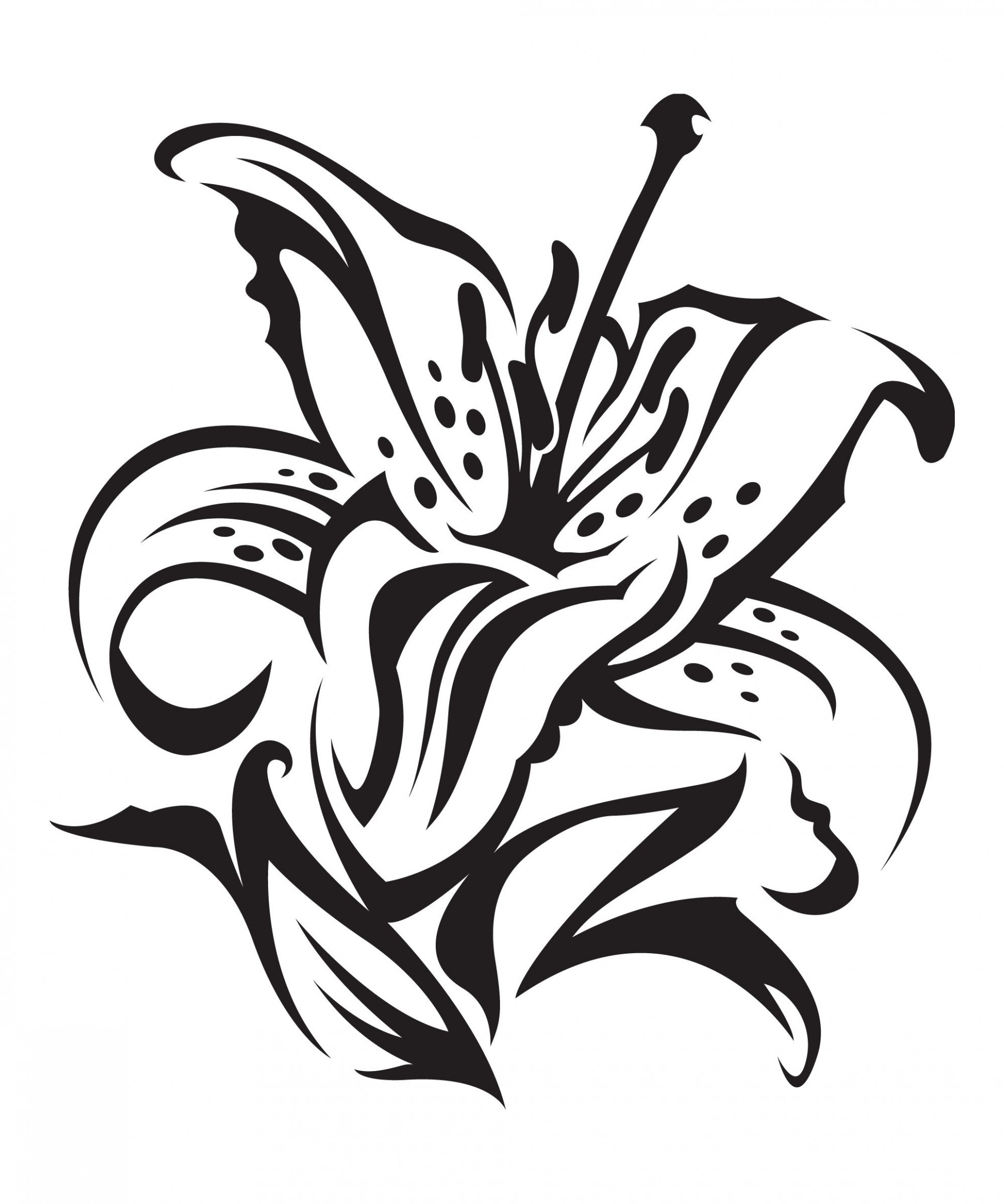 1940x2328 Black And White Pencil Flower Tattoo Simple Vine Drawing Lotus