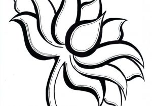 300x210 Simple Lotus Drawing Simple Lotus Flower Drawing