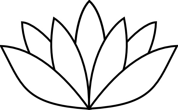 600x371 White Lotus Flower Clip Art Free Vector In Open Office Drawing