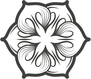 301x262 Black And White Elegant Hawaiian Lotus Flower Drawing