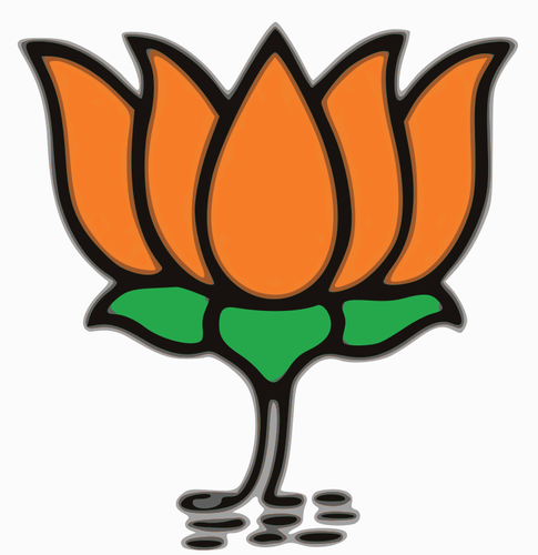 485x500 lotus bjp symbol vector drawing