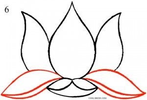 300x205 How To Draw Lotus Flower Step Shapes Drawings, Buddha