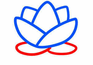 302x210 How To Draw How To Draw A Lotus For Kids