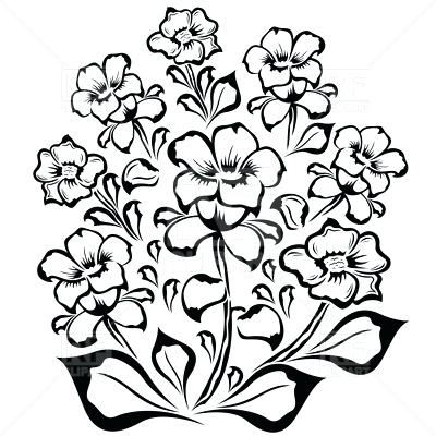 400x400 Flowers Outline Flowers Outline