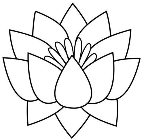 Lotus Flower Outline Drawing | Free download on ClipArtMag