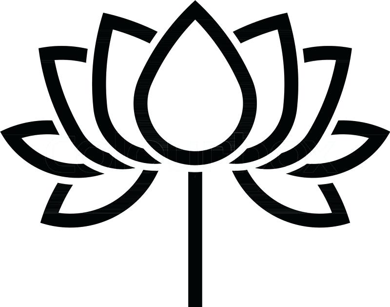 Lotus Flower Outline Drawing Free Download On Clipartmag 9262