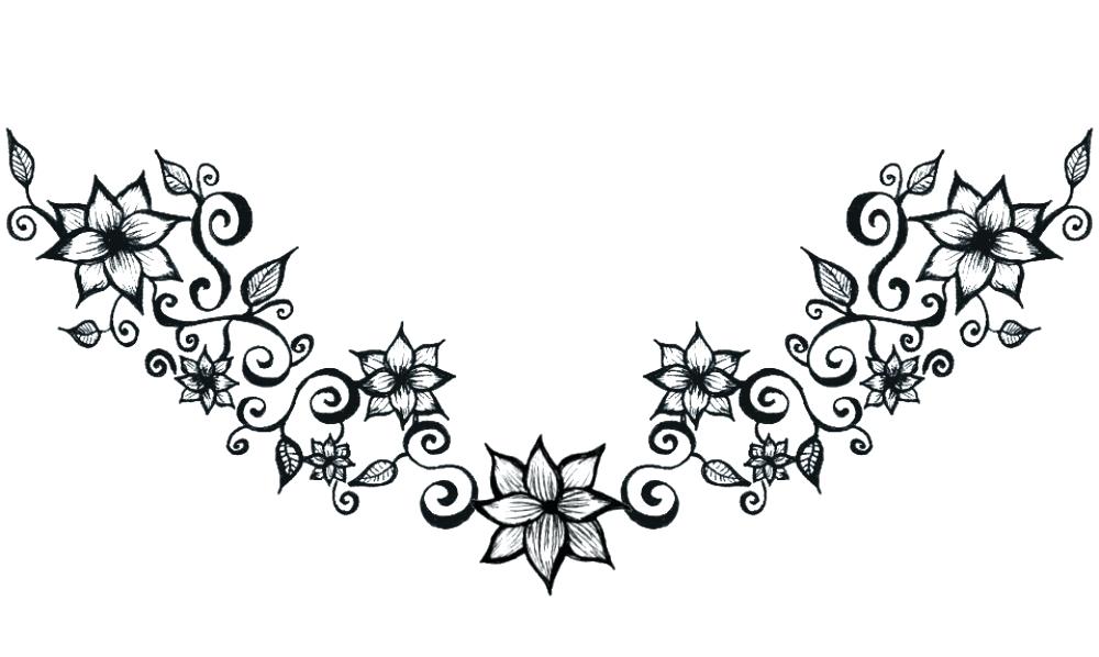 1000x598 Lower Back Design Rose Flower Tattoos Free Tattoo Designs Template
