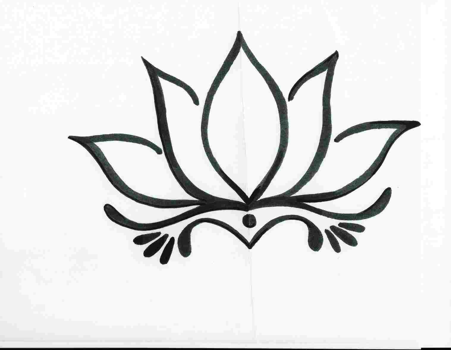 1517x1178 Lotus Flower Tattoo Drawing Outline Drawing Fine Art