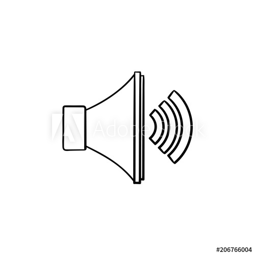 500x500 high volume control hand drawn outline doodle icon loudspeaker