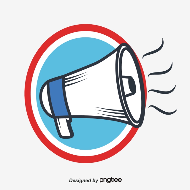 640x640 loudspeaker vector diagram, horn, cartoon hand drawing, decorative