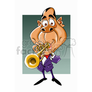 300x300 Louis Armstrong Cartoon Character Clipart Royalty Free Clipart