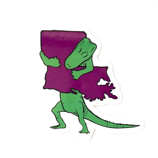 600x600 I Love You Louisiana Sticker Dno