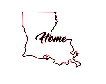 340x270 Louisiana Home Decal Etsy
