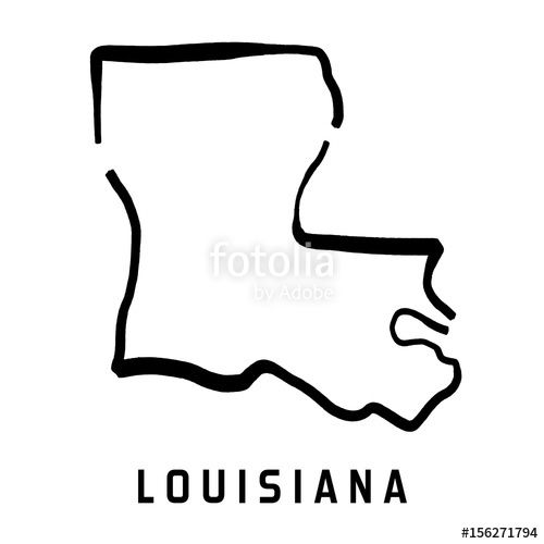 500x500 Louisiana Simple Map Shape Stock Image And Royalty Free Vector