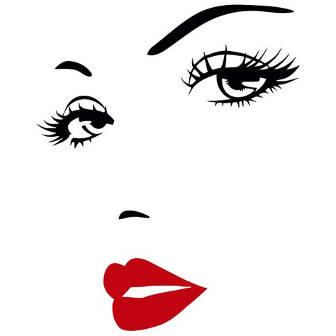 474x474 Vinilos Decorativos Rostro De Bella Mujer Women's Fashion Art