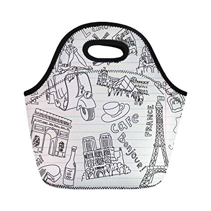 425x425 Semtomn Lunch Tote Bag Louvre Sightseeing In Paris