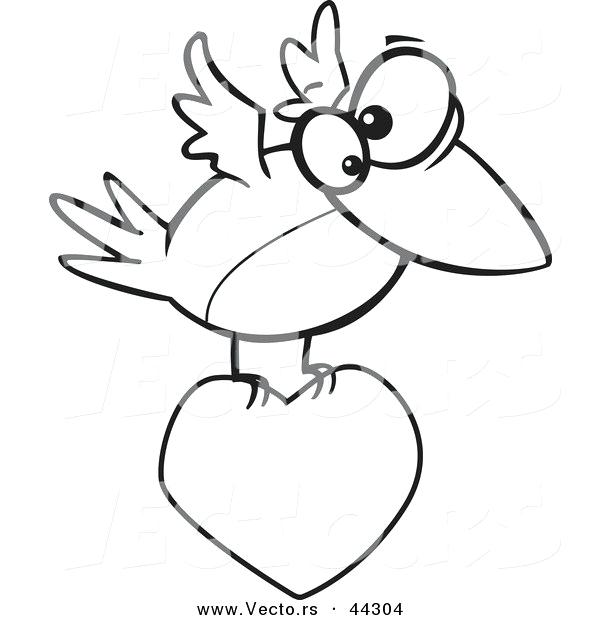 600x620 How To Draw A Love Bird Corel Draw Love Birds