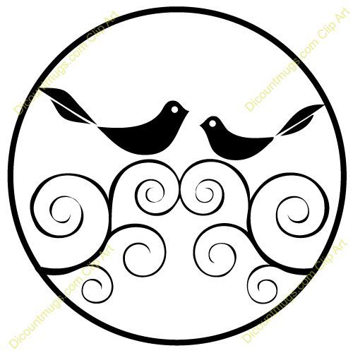 500x500 Love Bird Outline Clip Art Ideas And Designs