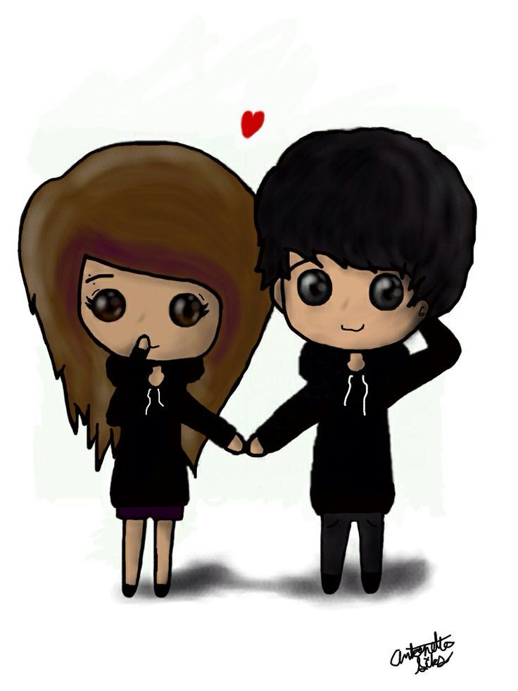 736x981 Cute Kawaii Adorable Chibi Emo Scene Couple