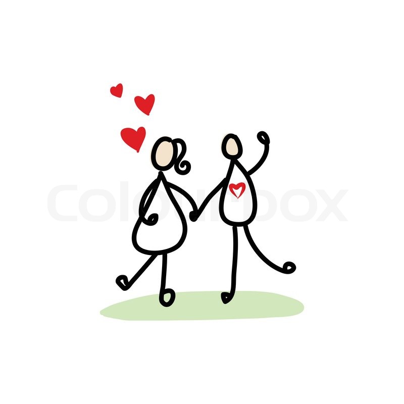 800x800 Hand Drawing Cartoon Love Stock Vector Colourbox