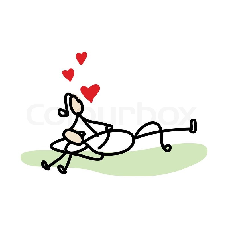 800x800 Hand Drawing Cartoon Love Character Stock Vector Colourbox
