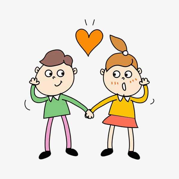 600x600 Loving Couple, Love, Lovers, Cartoon Hand Drawing Png Image