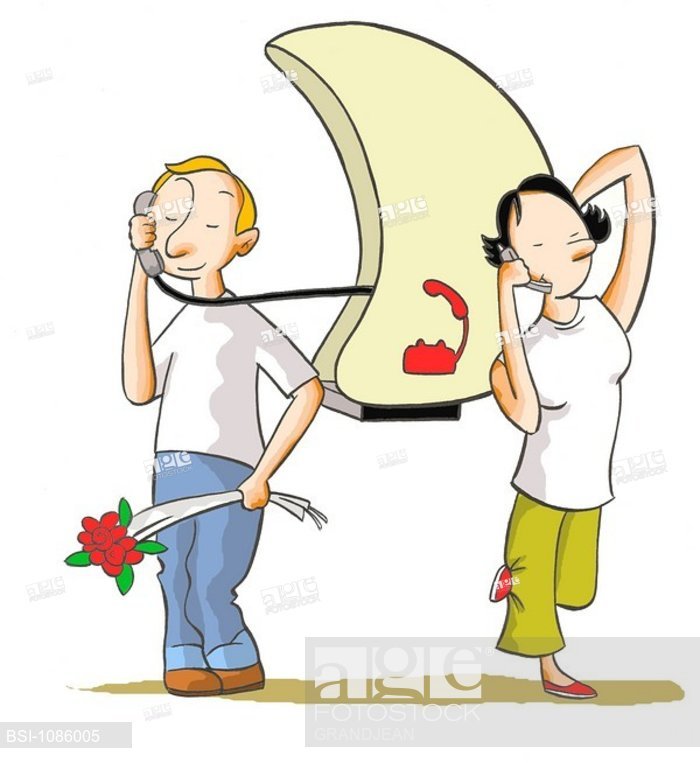 700x763 Couple, Drawing, Stock Photo, Picture And Rights Managed Image