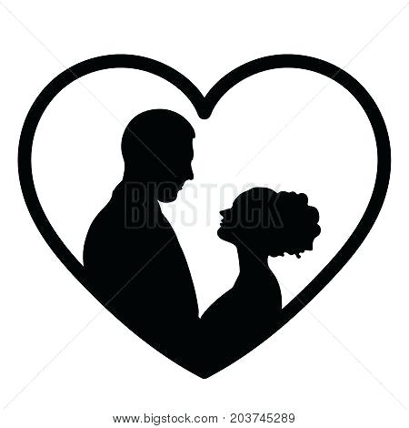 450x470 Ideas Bride And Groom Drawings And Couple In Love Silhouette