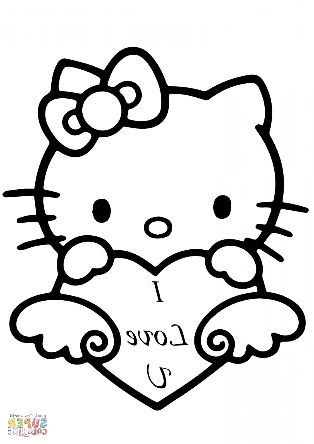 1102x1560 Hello Kitty Drawings How To Draw With Love Hearts Easy Drawing