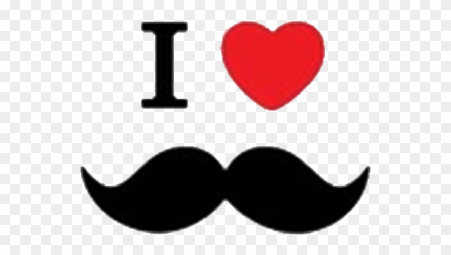 880x499 I Love Mustache Png