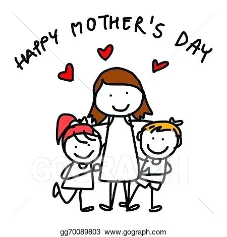 450x470 Mother And Child Love Drawing