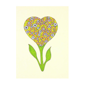 300x300 Love Flower Drawing