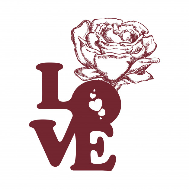 626x626 Love Flower Card Greeting Vector Premium Download