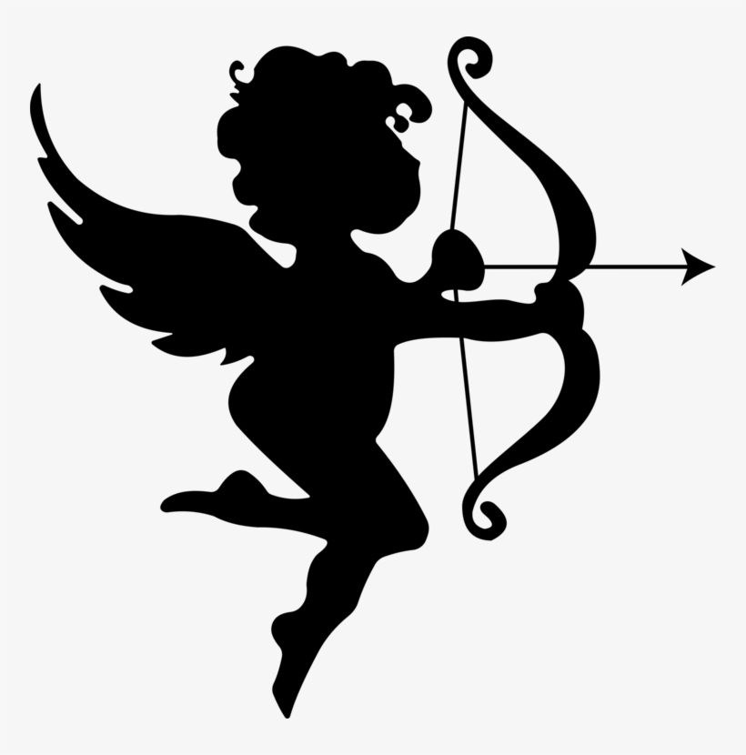 820x830 Cupid Silhouette Love Heart Drawing