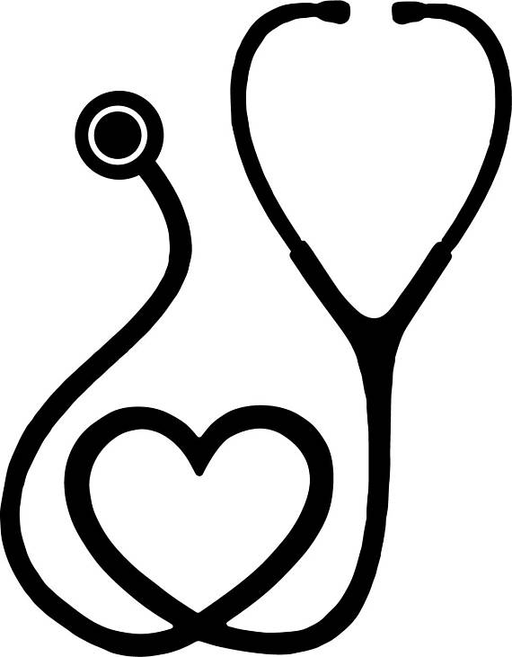 570x731 Stethoscope Drawing Love Heart For Free Download