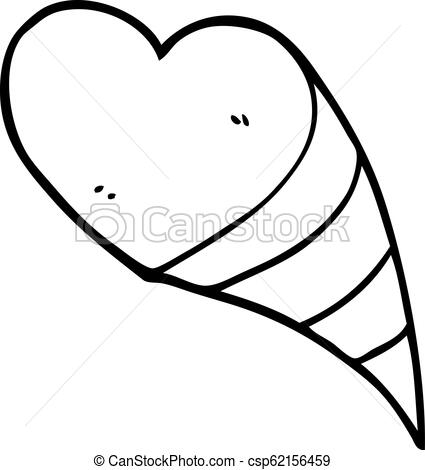 425x470 Line Drawing Cartoon Love Hearts