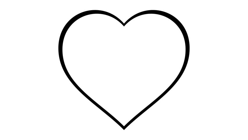 852x480 Throbbing Love Heart Beating Animation Stock Footage Video