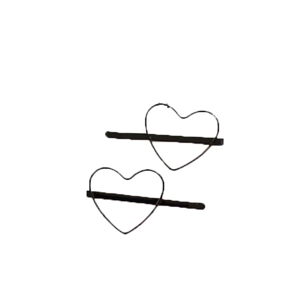 1001x995 pairs colord hollow love heart bobby pins hair pins