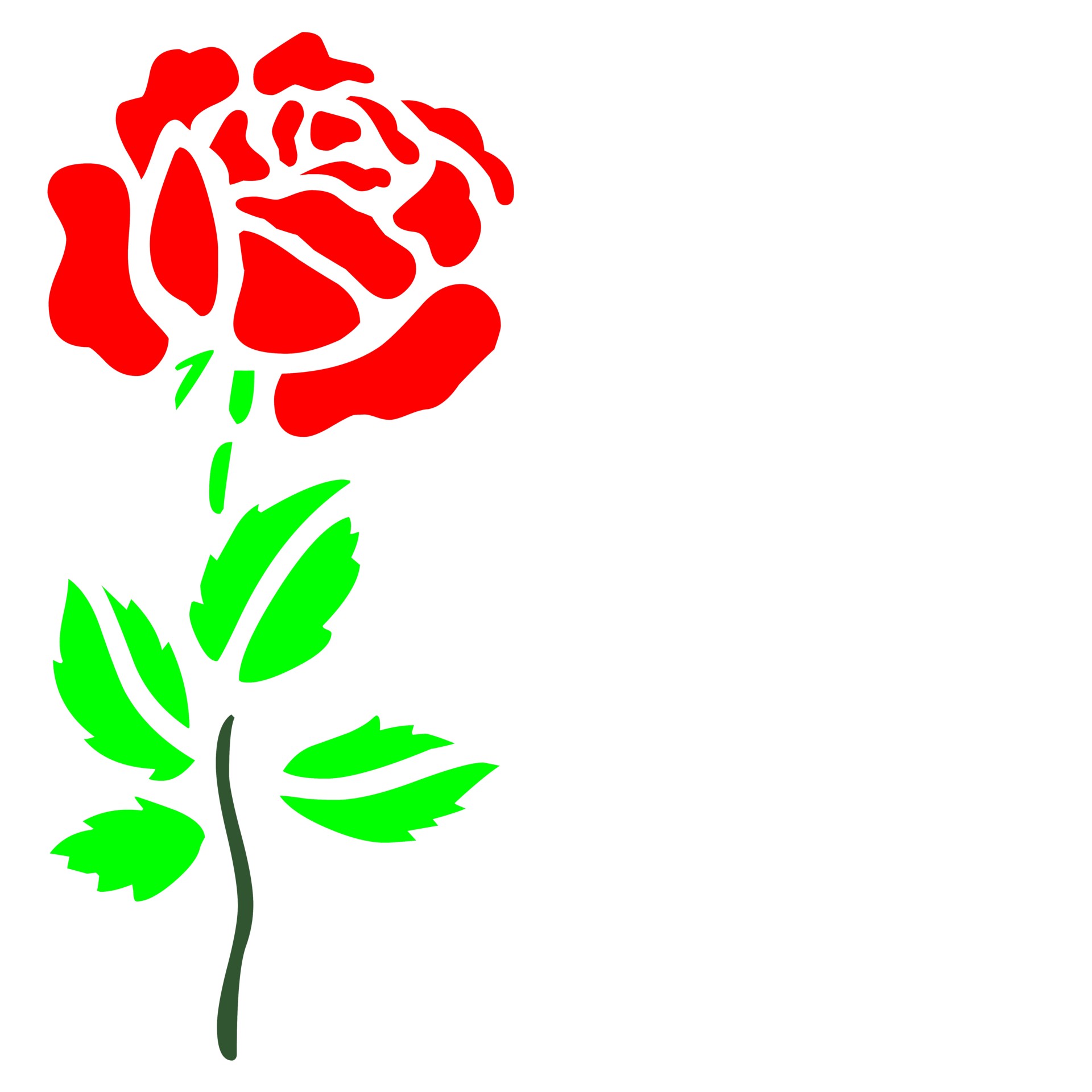 1920x1920 Rose, Red, Green, Drawing, Isolated