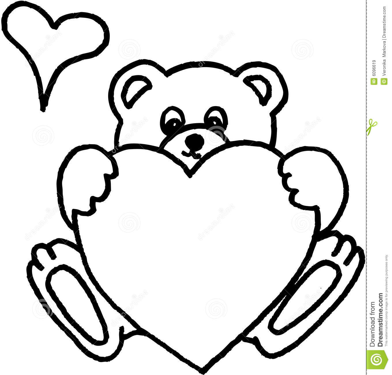 1359x1300 Bear Drawing Heart For Free Download