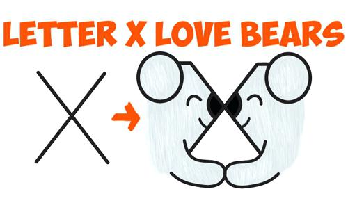 500x292 Simple Bear Drawing How To Draw Two Bears In Love From The Letter