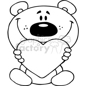 300x300 Teddy Bear Holding A Red Heart Clipart Royalty Free Clipart