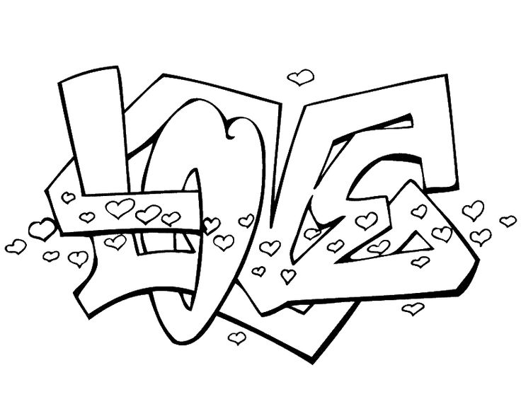 736x578 Drawn Graffiti Word Love