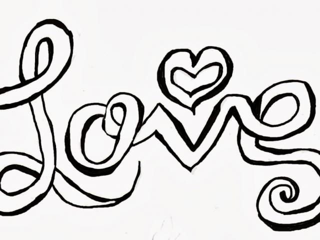 Love Word Drawing | Free download on ClipArtMag