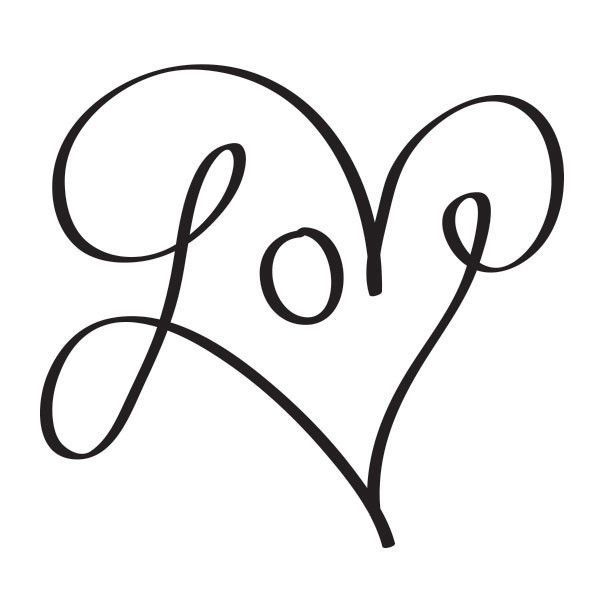 600x600 Love Heart Tattoo's Tattoos, Love In Cursive, Art