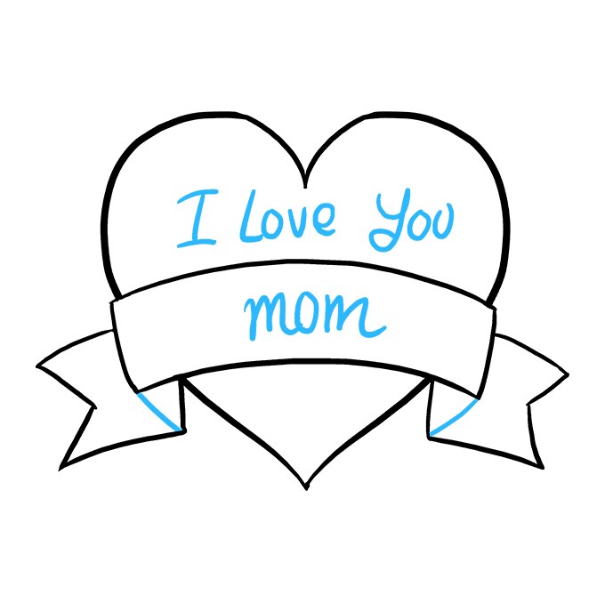 680x678 How To Draw A Mother's Day Heart